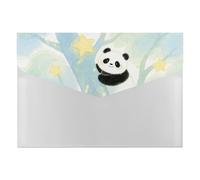 HETVBNS 6 Pockets Expanding File Folder Durable Waterproof A4 Letter Size Folders, Panda Star Accordion File Organizer for Office, Home & Travel