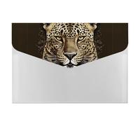 HETVBNS 6 Pockets Expanding File Folder Durable Waterproof A4 Letter Size Folders, Patterned Leopard Head Accordion File Organizer for Office, Home & Travel