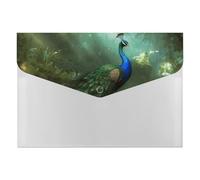 HETVBNS 6 Pockets Expanding File Folder Durable Waterproof A4 Letter Size Folders, Peacock in Forest Accordion File Organizer for Office, Home & Travel