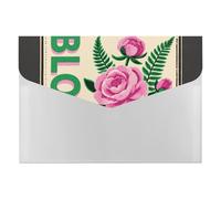 HETVBNS 6 Pockets Expanding File Folder Durable Waterproof A4 Letter Size Folders, Pink Green Block Print Accordion File Organizer for Office, Home & Travel