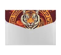 HETVBNS 6 Pockets Expanding File Folder Durable Waterproof A4 Letter Size Folders, Prosperity in The Year of The Tiger Accordion File Organizer for Office, Home & Travel