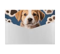 HETVBNS 6 Pockets Expanding File Folder Durable Waterproof A4 Letter Size Folders, Puppy Dog Paw Accordion File Organizer for Office, Home & Travel