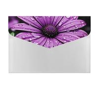 HETVBNS 6 Pockets Expanding File Folder Durable Waterproof A4 Letter Size Folders, Purple Daisy Accordion File Organizer for Office, Home & Travel