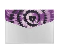 HETVBNS 6 Pockets Expanding File Folder Durable Waterproof A4 Letter Size Folders, Purple Tie Dye Accordion File Organizer for Office, Home & Travel