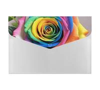 HETVBNS 6 Pockets Expanding File Folder Durable Waterproof A4 Letter Size Folders, Rainbow Rose Accordion File Organizer for Office, Home & Travel