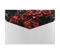 HETVBNS 6 Pockets Expanding File Folder Durable Waterproof A4 Letter Size Folders, Red and Black Rose Accordion File Organizer for Office, Home & Travel