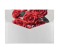 HETVBNS 6 Pockets Expanding File Folder Durable Waterproof A4 Letter Size Folders, Red Rose Flower Cluster Accordion File Organizer for Office, Home & Travel