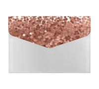 HETVBNS 6 Pockets Expanding File Folder Durable Waterproof A4 Letter Size Folders, Rose Gold Glitter Accordion File Organizer for Office, Home & Travel