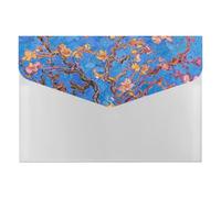 HETVBNS 6 Pockets Expanding File Folder Durable Waterproof A4 Letter Size Folders, Small Peach Flowers Accordion File Organizer for Office, Home & Travel