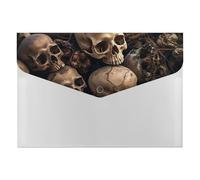 HETVBNS 6 Pockets Expanding File Folder Durable Waterproof A4 Letter Size Folders, Some Skull Shapes Accordion File Organizer for Office, Home & Travel