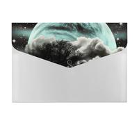 HETVBNS 6 Pockets Expanding File Folder Durable Waterproof A4 Letter Size Folders, Starry Night Black Tree Art Accordion File Organizer for Office, Home & Travel