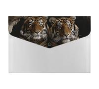 HETVBNS 6 Pockets Expanding File Folder Durable Waterproof A4 Letter Size Folders, Tiger in Cave Accordion File Organizer for Office, Home & Travel