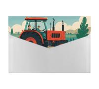 HETVBNS 6 Pockets Expanding File Folder Durable Waterproof A4 Letter Size Folders, Tractor Farming Accordion File Organizer for Office, Home & Travel