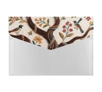 HETVBNS 6 Pockets Expanding File Folder Durable Waterproof A4 Letter Size Folders, Tree Birds Accordion File Organizer for Office, Home & Travel