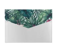 HETVBNS 6 Pockets Expanding File Folder Durable Waterproof A4 Letter Size Folders, Tropical Leaves Accordion File Organizer for Office, Home & Travel