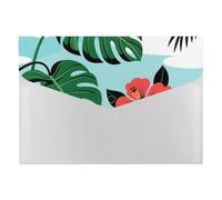 HETVBNS 6 Pockets Expanding File Folder Durable Waterproof A4 Letter Size Folders, Tropical Plant Flower Accordion File Organizer for Office, Home & Travel