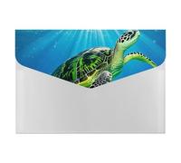 HETVBNS 6 Pockets Expanding File Folder Durable Waterproof A4 Letter Size Folders, Turtle Swimming in The Sea Accordion File Organizer for Office, Home & Travel