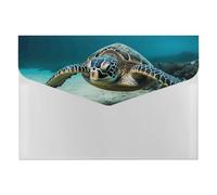 HETVBNS 6 Pockets Expanding File Folder Durable Waterproof A4 Letter Size Folders, Underwater Diving Sea Turtle Accordion File Organizer for Office, Home & Travel