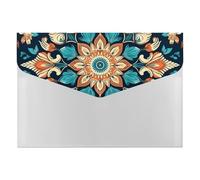 HETVBNS 6 Pockets Expanding File Folder Durable Waterproof A4 Letter Size Folders, Vintage Mandala Flowers Accordion File Organizer for Office, Home & Travel