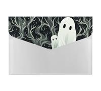 HETVBNS 6 Pockets Expanding File Folder Durable Waterproof A4 Letter Size Folders, White Patterned Ghost Accordion File Organizer for Office, Home & Travel