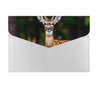 HETVBNS 6 Pockets Expanding File Folder Durable Waterproof A4 Letter Size Folders, Whitetail Deer Fawn Accordion File Organizer for Office, Home & Travel