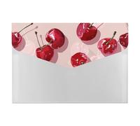 HETVBNS 6 Pockets Expanding File Folder Durable Waterproof A4 Letter Size Folders, with Cherry Pattern Accordion File Organizer for Office, Home & Travel