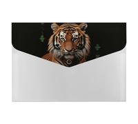 HETVBNS 6 Pockets Expanding File Folder Durable Waterproof A4 Letter Size Folders, with Tiger and Paws Accordion File Organizer for Office, Home & Travel