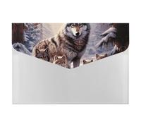 HETVBNS 6 Pockets Expanding File Folder Durable Waterproof A4 Letter Size Folders, Wolves Family Accordion File Organizer for Office, Home & Travel