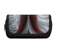 HETVBNS A Fox Spirit Pencil Case Extra Large, Double Layer Pencil Pouch with Zipper, Portable Cosmetic Bags for Travel, Office Stationery Organizer for Women Men