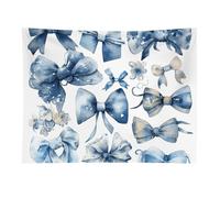 HETVBNS A Set of Blue Bows Tapestry Wall Hanging - 30"x40" Aesthetic Tapestries Soft Polyester Wall Art Decor Large Tapestry for Bedroom Living Room Dorm Backdrop, Hanging Kit Included