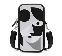 HETVBNS Abstract Face Cell Phone Bag with Detachable Strap, Aesthetic Mini Sling Bag Small Crossbody Bag for Phone