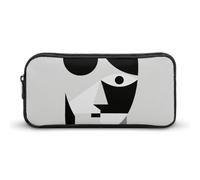 HETVBNS Abstract Face Pencil Case Large Capacity, Durable Pencil Pouch Portable Small Cosmetic Bag with Metal Zipper, Simple Makeup Pouch Aesthetic Toiletry Bag for Travel Office