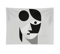 HETVBNS Abstract Face Tapestry Wall Hanging - 30"x40" Aesthetic Tapestries Soft Polyester Wall Art Decor Large Tapestry for Bedroom Living Room Dorm Backdrop, Hanging Kit Included