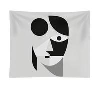 HETVBNS Abstract Face Tapestry Wall Hanging - 50"x60" Aesthetic Tapestries Soft Polyester Wall Art Decor Large Tapestry for Bedroom Living Room Dorm Backdrop, Hanging Kit Included