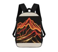 HETVBNS Abstract Mountain Backpack for Women Men, Durable 600D Polyester Bookbag with Large Capacity, Lightweight 17 Inch Laptop Backpack Minimalism Casual Daypack for Work, Travel