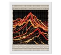 HETVBNS Abstract Mountain Diamond Painting Kits for Adults, Full Round Drill DIY Diamond Art for Beginners, 5D Gem Art and Crafts for Home Wall Decor 16"x20"