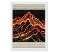 HETVBNS Abstract Mountain Diamond Painting Kits for Adults, Full Round Drill DIY Diamond Art for Beginners, 5D Gem Art and Crafts for Home Wall Decor 12"x16"