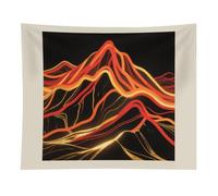 HETVBNS Abstract Mountain Tapestry Wall Hanging - 50"x60" Aesthetic Tapestries Soft Polyester Wall Art Decor Large Tapestry for Bedroom Living Room Dorm Backdrop, Hanging Kit Included