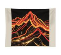 HETVBNS Abstract Mountain Tapestry Wall Hanging - 60"x80" Aesthetic Tapestries Soft Polyester Wall Art Decor Large Tapestry for Bedroom Living Room Dorm Backdrop, Hanging Kit Included