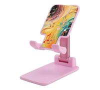 HETVBNS Abstract Music Themed Phone Stand for Desk - Adjustable & Foldable Tablet Stand Portable Cell Phone Stand Holder Compatible with 4-13" Smartphones, Tablets