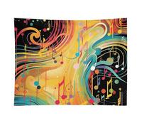 HETVBNS Abstract Music Themed Tapestry Wall Hanging - 30"x40" Aesthetic Tapestries Soft Polyester Wall Art Decor Large Tapestry for Bedroom Living Room Dorm Backdrop, Hanging Kit Included