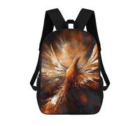 HETVBNS Abstract Phoenix Backpack for Women Men, Durable 600D Polyester Bookbag with Large Capacity, Lightweight 17 Inch Laptop Backpack Minimalism Casual Daypack for Work, Travel