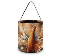 HETVBNS Abstract Phoenix Candy Bag Halloween Trick Or Treat Bucket 7.9x8.3in, Reusable Gift Bags for Party Holiday Wedding