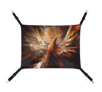 HETVBNS Abstract Phoenix Pet Hammock for Cats & Dogs, Soft Breathable Canvas Hanging Hammock with Adjustable Straps, Comfortable & Durable Hanging Bed for Small to Medium Pets