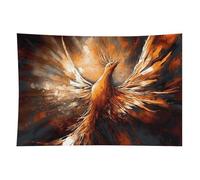 HETVBNS Abstract Phoenix Tapestry Wall Hanging - 60"x90" Aesthetic Tapestries Soft Polyester Wall Art Decor Large Tapestry for Bedroom Living Room Dorm Backdrop, Hanging Kit Included