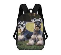 HETVBNS Adult Schnauzer Dogs Backpack for Women Men, Durable 600D Polyester Bookbag with Large Capacity, Lightweight 17 Inch Laptop Backpack Minimalism Casual Daypack for Work, Travel