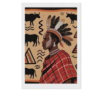 HETVBNS African Art Diamond Painting Kits for Adults, Full Round Drill DIY Diamond Art for Beginners, 5D Gem Art and Crafts for Home Wall Decor 8"x12"