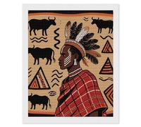 HETVBNS African Art Diamond Painting Kits for Adults, Full Round Drill DIY Diamond Art for Beginners, 5D Gem Art and Crafts for Home Wall Decor 16"x20"