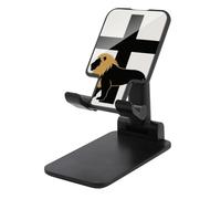 HETVBNS African Leo Lion King with Cross Phone Stand for Desk - Adjustable & Foldable Tablet Stand Portable Cell Phone Stand Holder Compatible with 4-13" Smartphones, Tablets