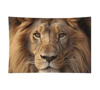 HETVBNS African Lion Head Tapestry Wall Hanging - 60"x90" Aesthetic Tapestries Soft Polyester Wall Art Decor Large Tapestry for Bedroom Living Room Dorm Backdrop, Hanging Kit Included